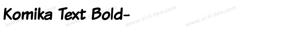 Komika Text Bold字体转换